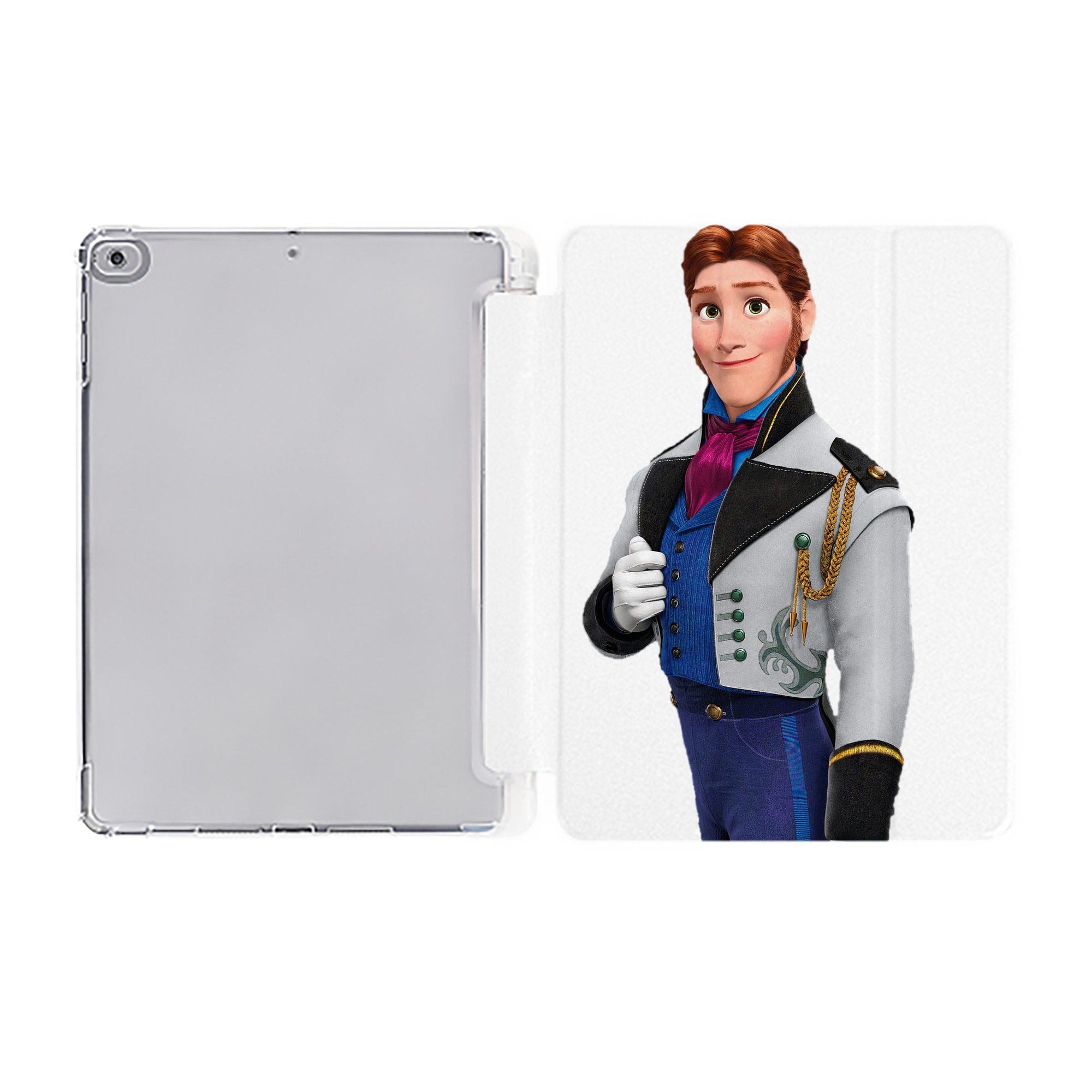 （画像用） アナと雪の女王 アンナ エルサ Frozen Anna Elsa IPad ケース ペン収納付き 三つ折りスタンド PUレザー×シリコン 対応機種9.5/10.5/10.9インチ